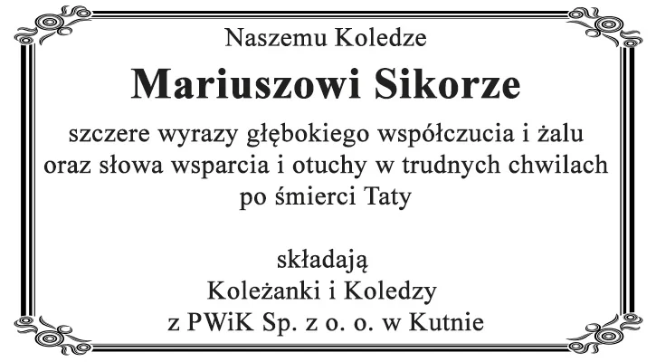 Kondolencje - Zdjęcie główne