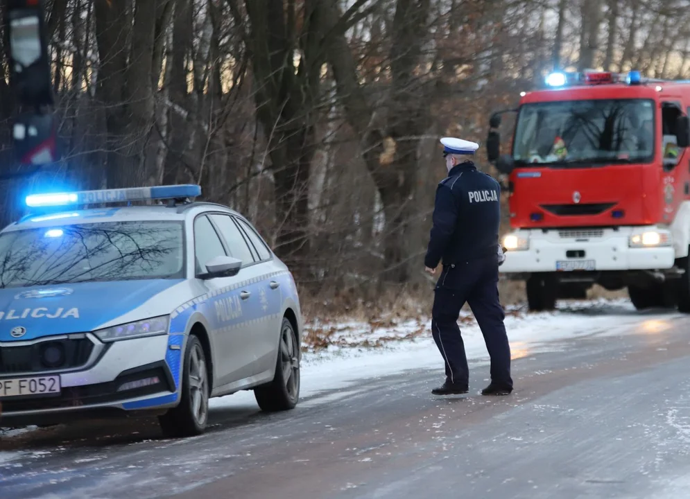 W Grochowie pod Kutnem samochód uderzył w drzewo