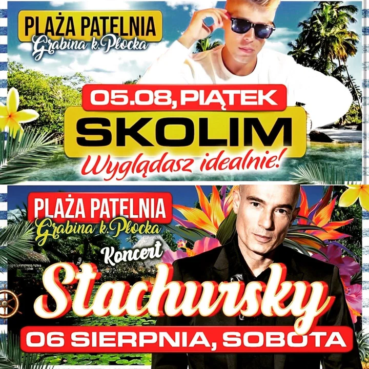 5 i 6 sierpnia, godz. 19:00 - koncerty na Plaży Patelnia