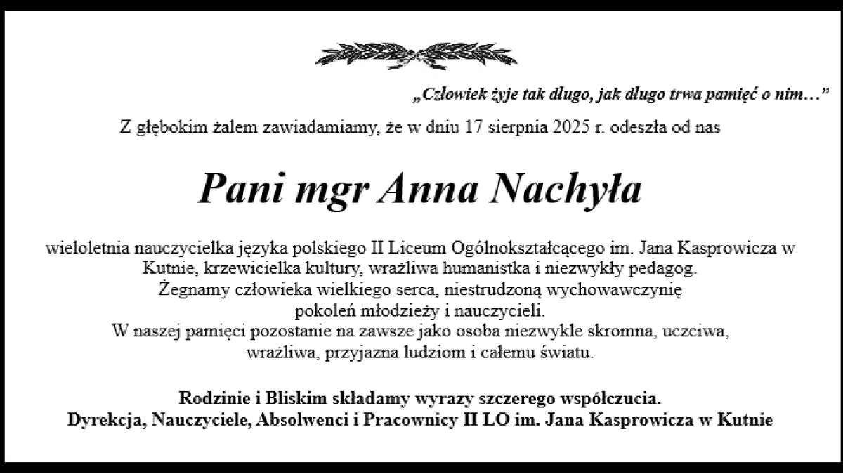 Kondolencje - Zdjęcie główne