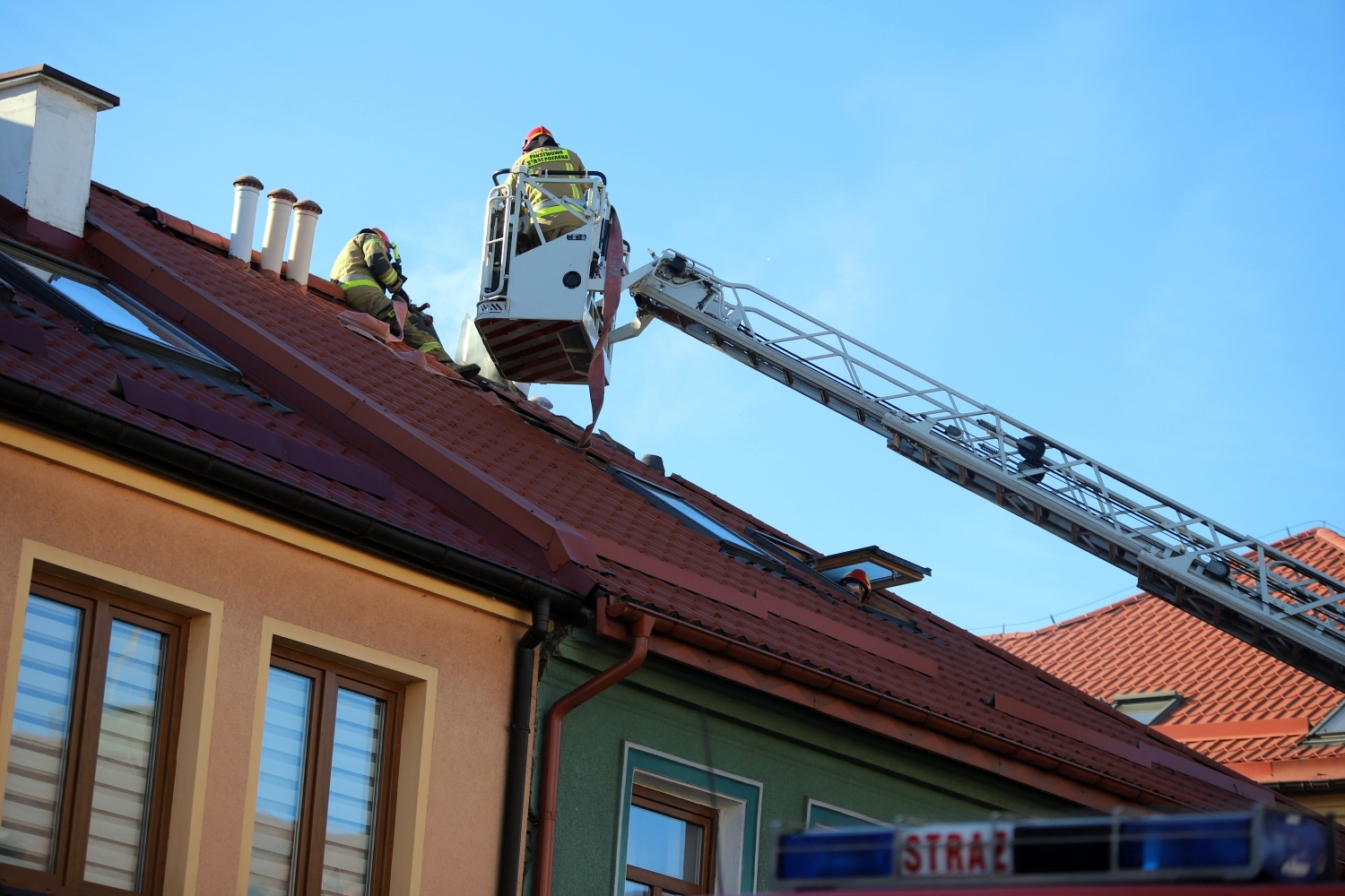 Pożar w kamienicy na ul. Królewskiej w Kutnie