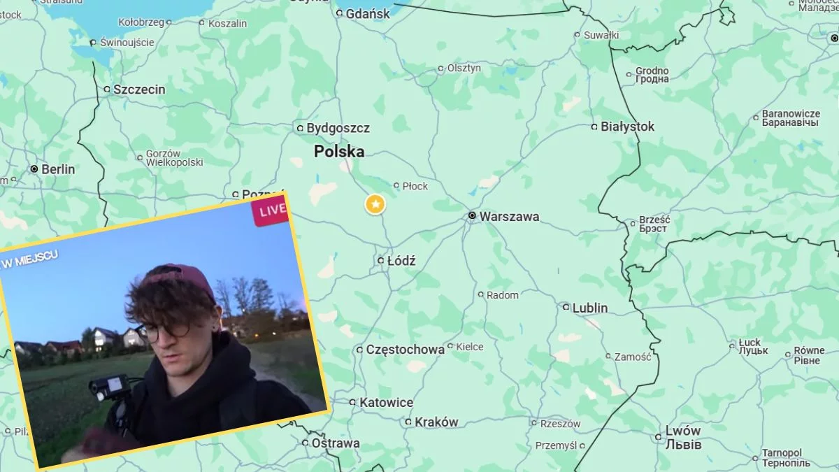 Idzie piechotą przez całą Polskę, cel jest szczytny. YouTuber dotarł do naszego miasta - Zdjęcie główne