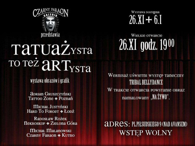 Tatuażysta to też artysta, czyli wystawa u Czarnego Faraona - Zdjęcie główne