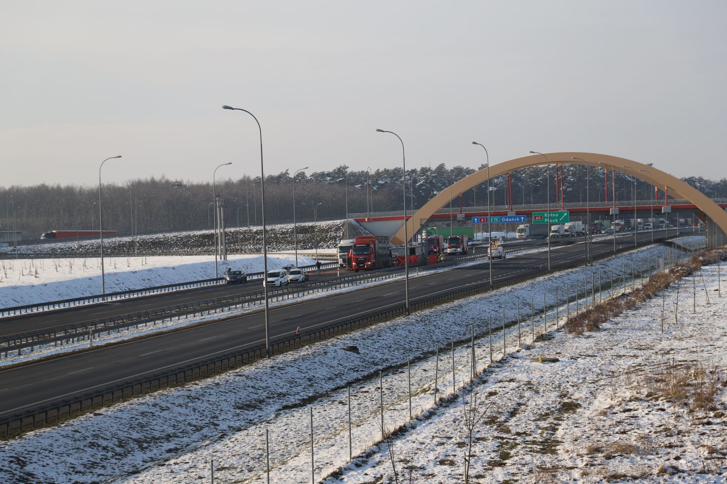 Do zdarzenia doszło na A1 pod Kutnem.