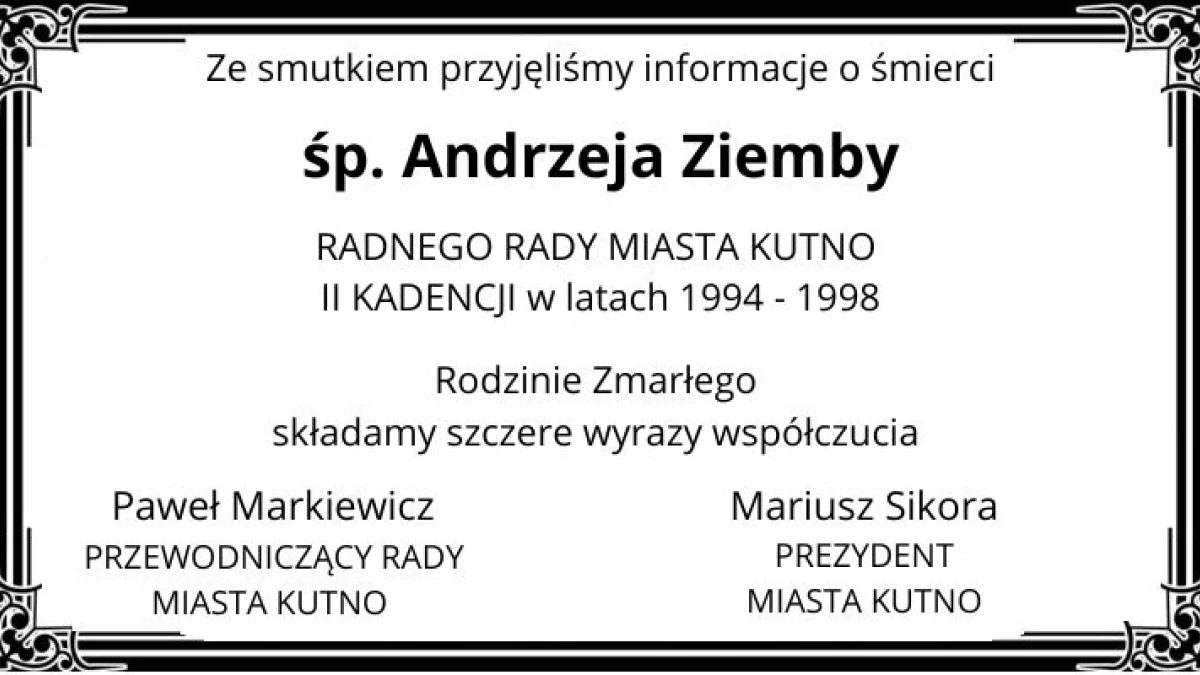 Kondolencje - Zdjęcie główne