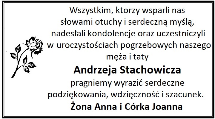 Podziękowania - Zdjęcie główne