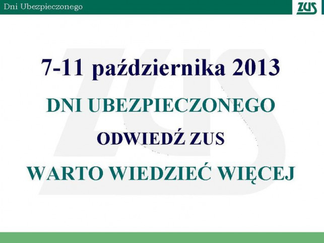 ZUS organizuje Dni Ubezpieczonego - Zdjęcie główne