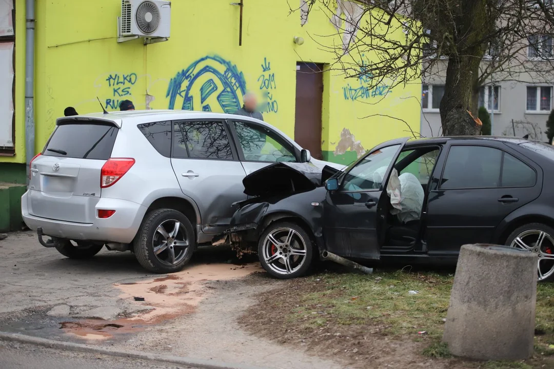 Wypadek na skrzyżowaniu Łokietka i Chrobrego w Kutnie