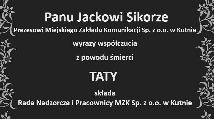 Kondolencje - Zdjęcie główne