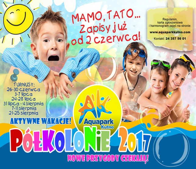 PÓŁKOLONIE 2017 -AQUAPARK KUTNO  - Zdjęcie główne