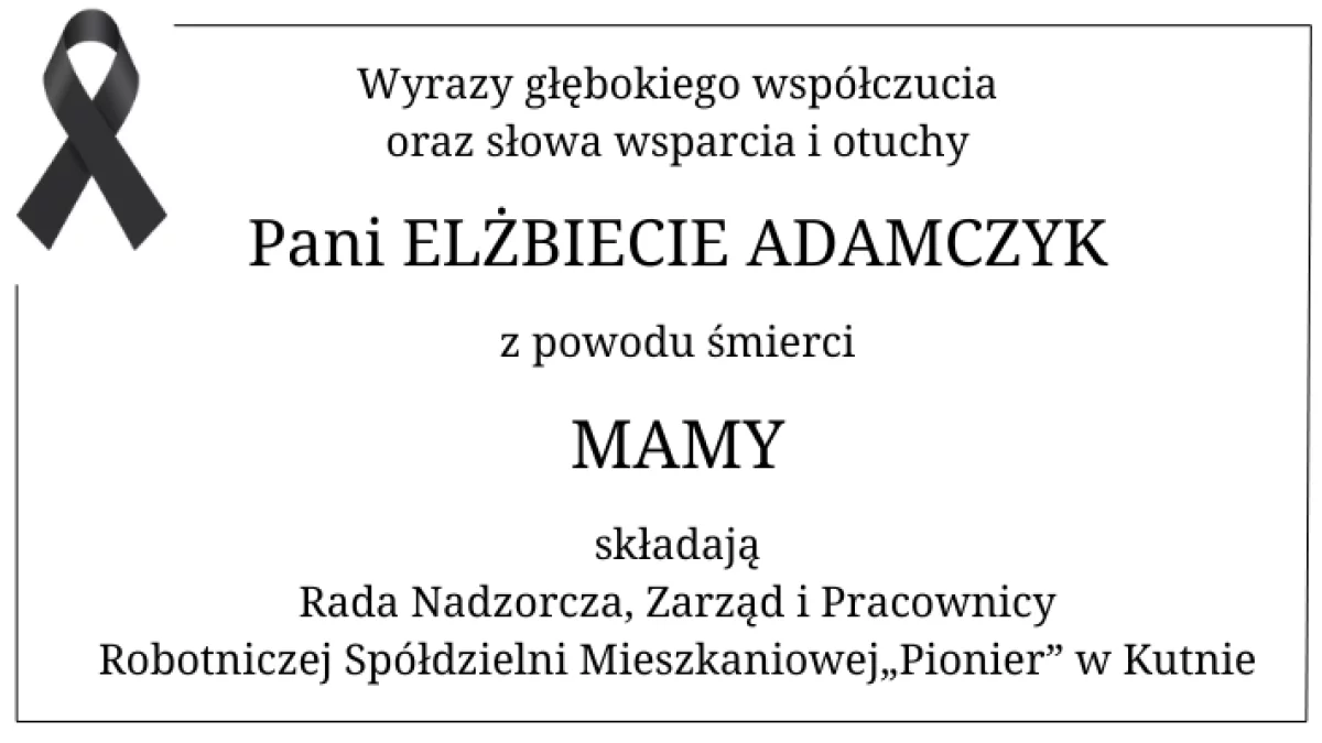 Kondolencje - Zdjęcie główne