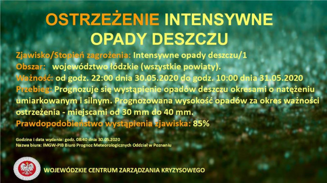 Ostrzegają mieszkańców naszego powiatu: ‘’Prawdopodobieństwo wynosi 85 proc.’’ - Zdjęcie główne