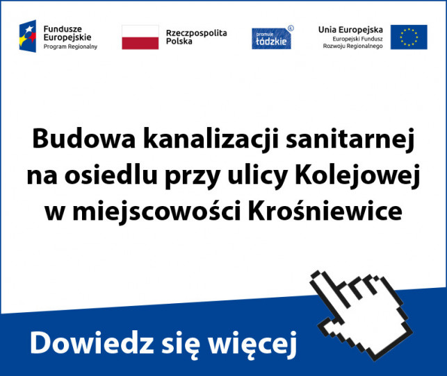 Budowa  kanalizacji sanitarnej w Krośniewicach - Zdjęcie główne