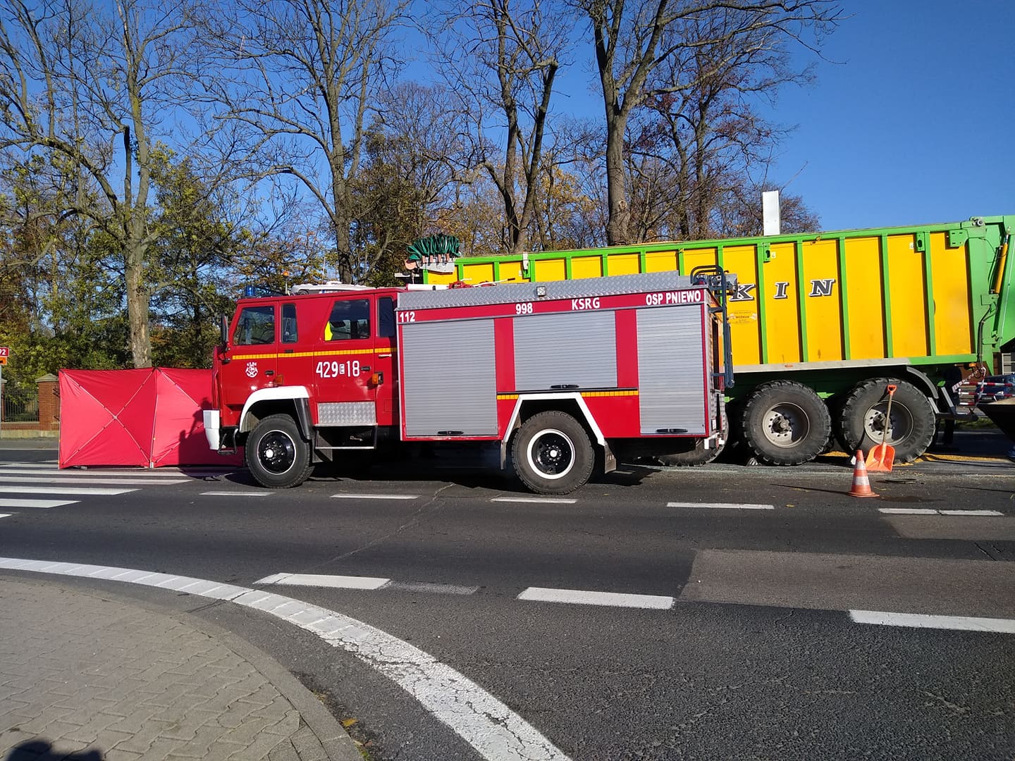 Po śmiertelnym wypadku na drodze krajowej w Bedlnie mieszkańcy zapowiadają protest