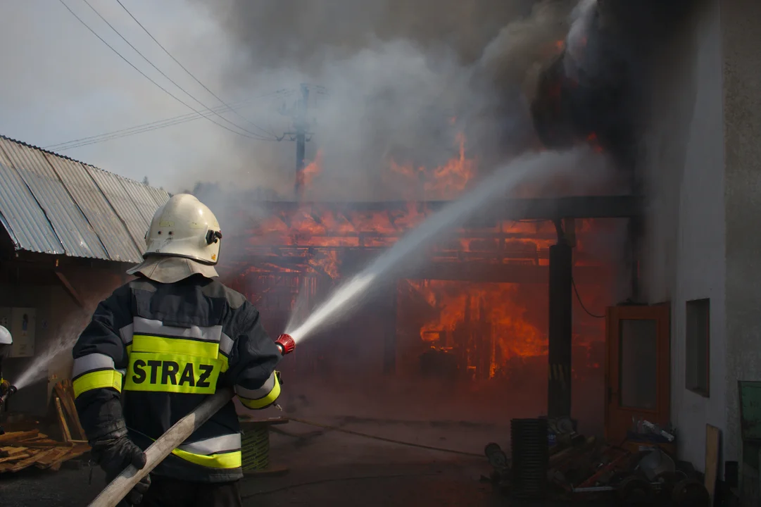 Spłonął bar letni nad jeziorem. Z żywiołem walczyło ponad 30 strażaków - Zdjęcie główne