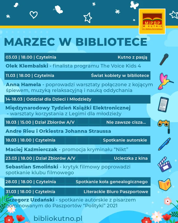 Marzec 2022 w kutnowskiej bibliotece