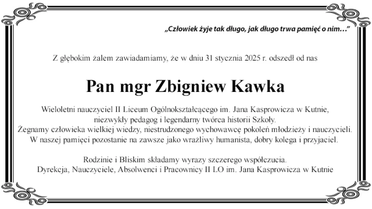 Kondolencje - Zdjęcie główne