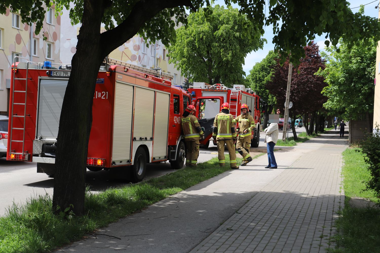 W Kutnie doszło do nietypowego pożaru - w jednym z bloków paliła się pościel