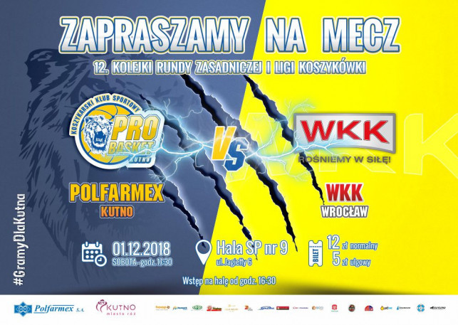 Ruszyła sprzedaż biletów na mecz Polfarmex Kutno – WKK Wrocław  - Zdjęcie główne