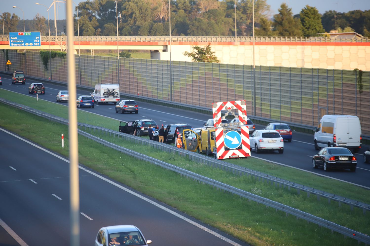 Kolejna stłuczka na A1 w okolicach Kutna