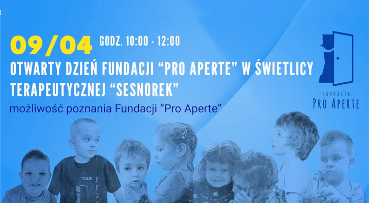 Otwarty dzień Fundacji "Pro Aperte" w świetlicy terapeutycznej "Sensorek" - Zdjęcie główne