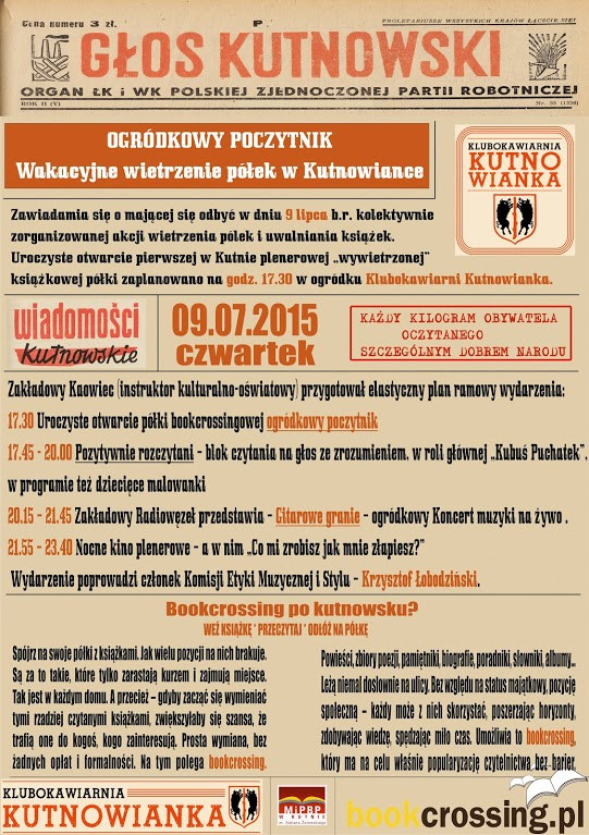"Ogródkowy Poczytnik" i wakacyjne wietrzenie książek w Kutnowiance - Zdjęcie główne