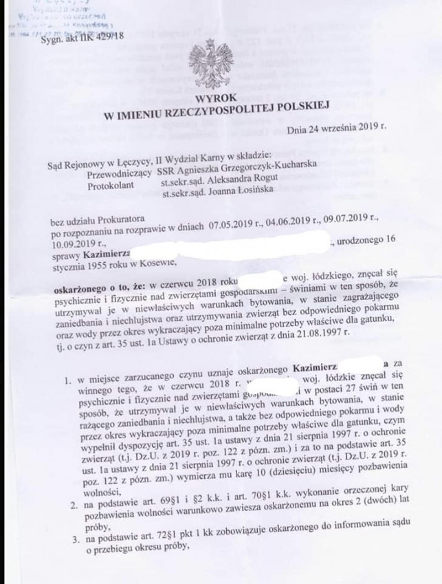 [ZDJĘCIA] Rolnik znęcał się nad świniami! Zapadł wyrok, ale na tym nie koniec… - Zdjęcie główne