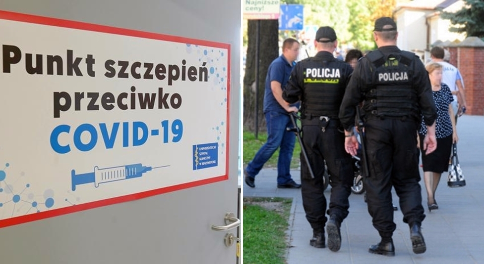 Kutnowscy policjanci ochraniają punkty szczepień. "To efekt agresji środowisk atyszczepionkowców" - Zdjęcie główne