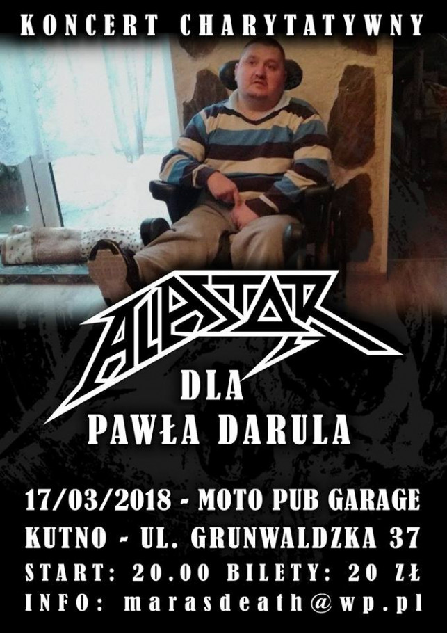 Alastor w Kutnie - koncert charytatywny dla Pawła Darula - Zdjęcie główne