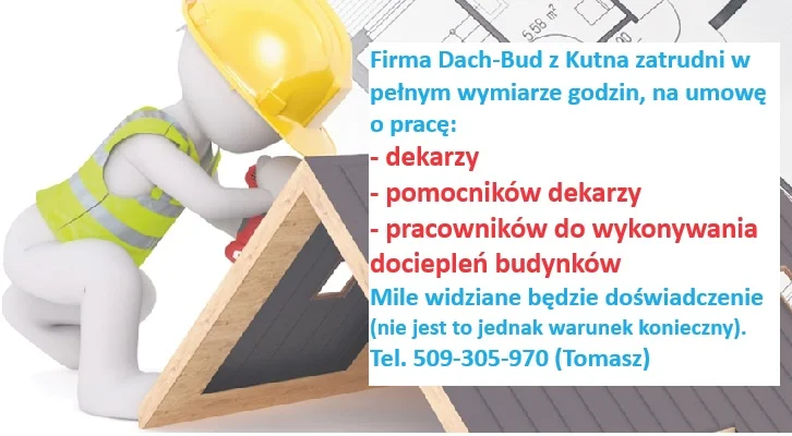 Praca dla dekarzy i pomocników dekarzy - Zdjęcie główne