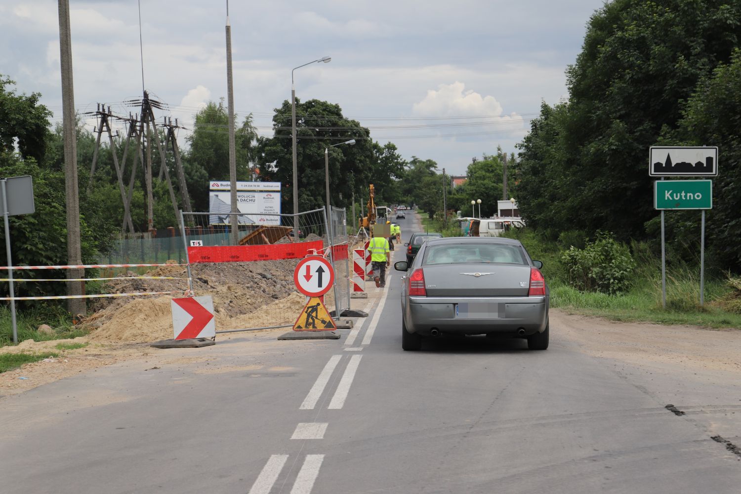 W Kutnie powoli rusza inwestycja na ul. Skłodowskiej (zdjęcie wykonano 22.07.2021)