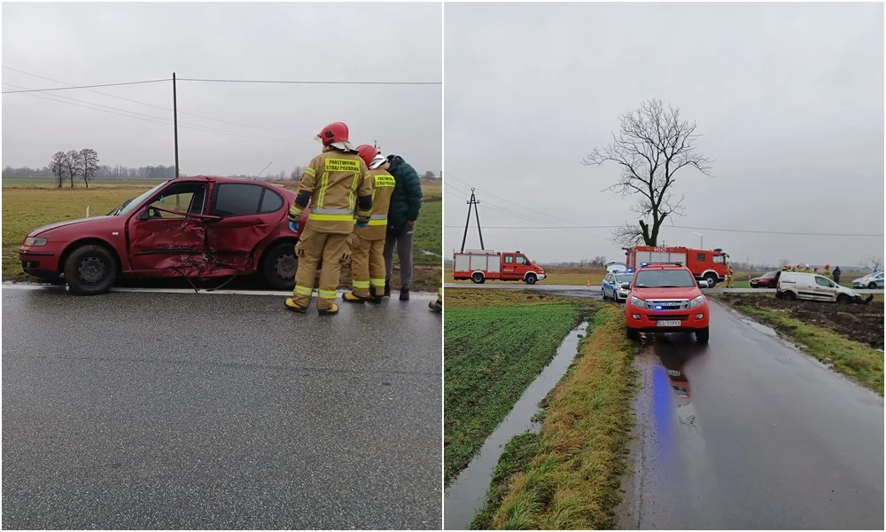 Wypadek na drodze wojewódzkiej w regionie. Poszkodowana kobieta w szpitalu [ZDJĘCIA] - Zdjęcie główne