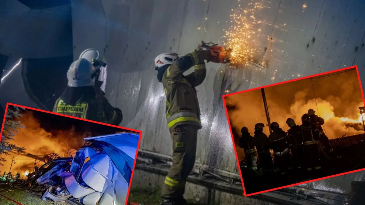 Komentują olbrzymi pożar pod Kutnem. Wybuchł w sobotę, strażacy byli na miejscu aż do poniedziałku [ZDJĘCIA/WIDEO] - Zdjęcie główne