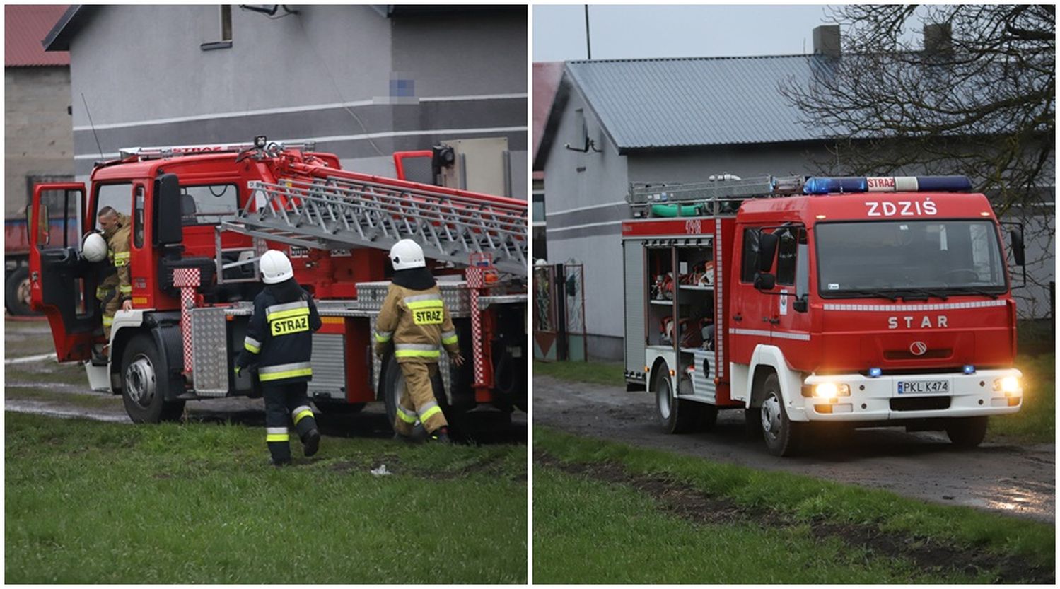 [ZDJĘCIA] Pożar w gospodarstwie. Na miejscu strażacy z Kutna - Zdjęcie główne