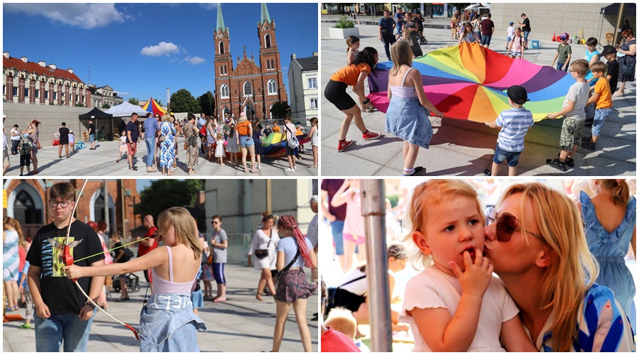 "Tęczowo" w centrum Kutna. Gry i zabawy na Placu Wolności [ZDJĘCIA] - Zdjęcie główne