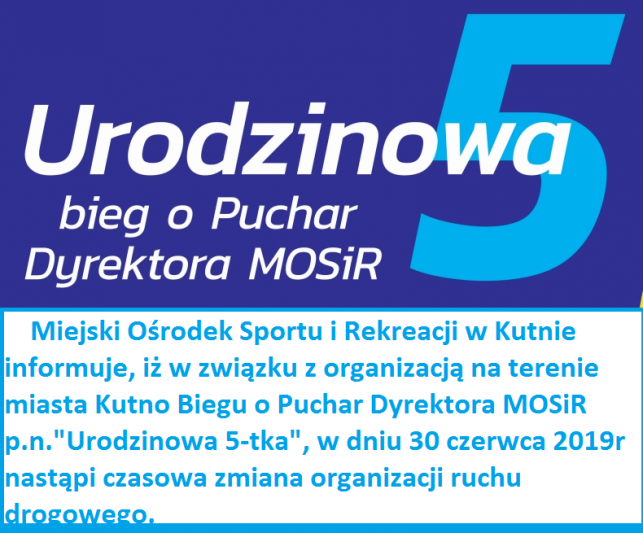 Bieg "Urodzinowa 5-tka" - zmiany w organizacji ruchu.   - Zdjęcie główne