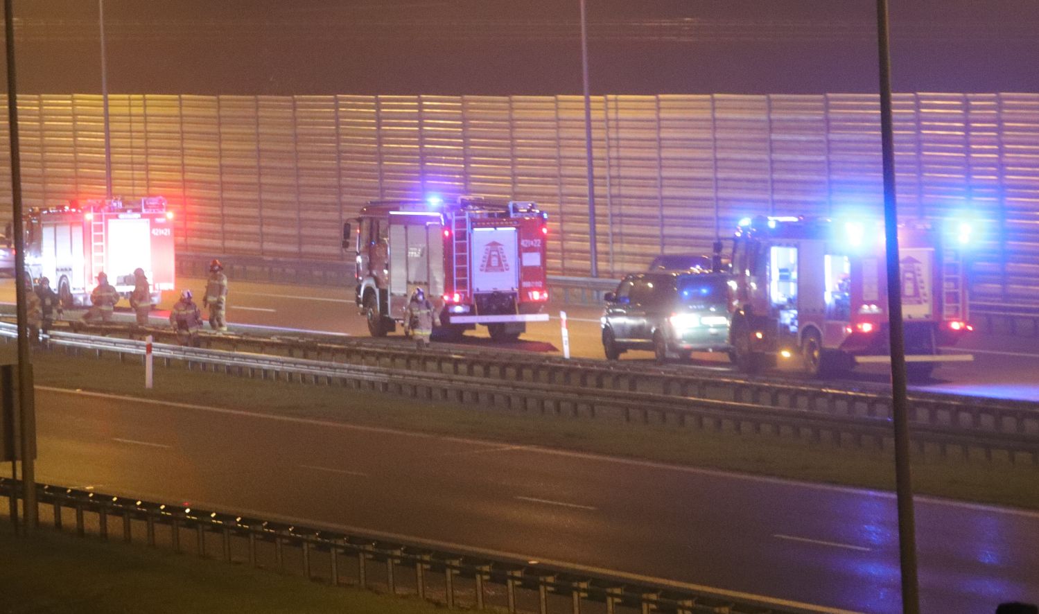 Na autostradzie pod Kutnem rozbił się samochód ciężarowy