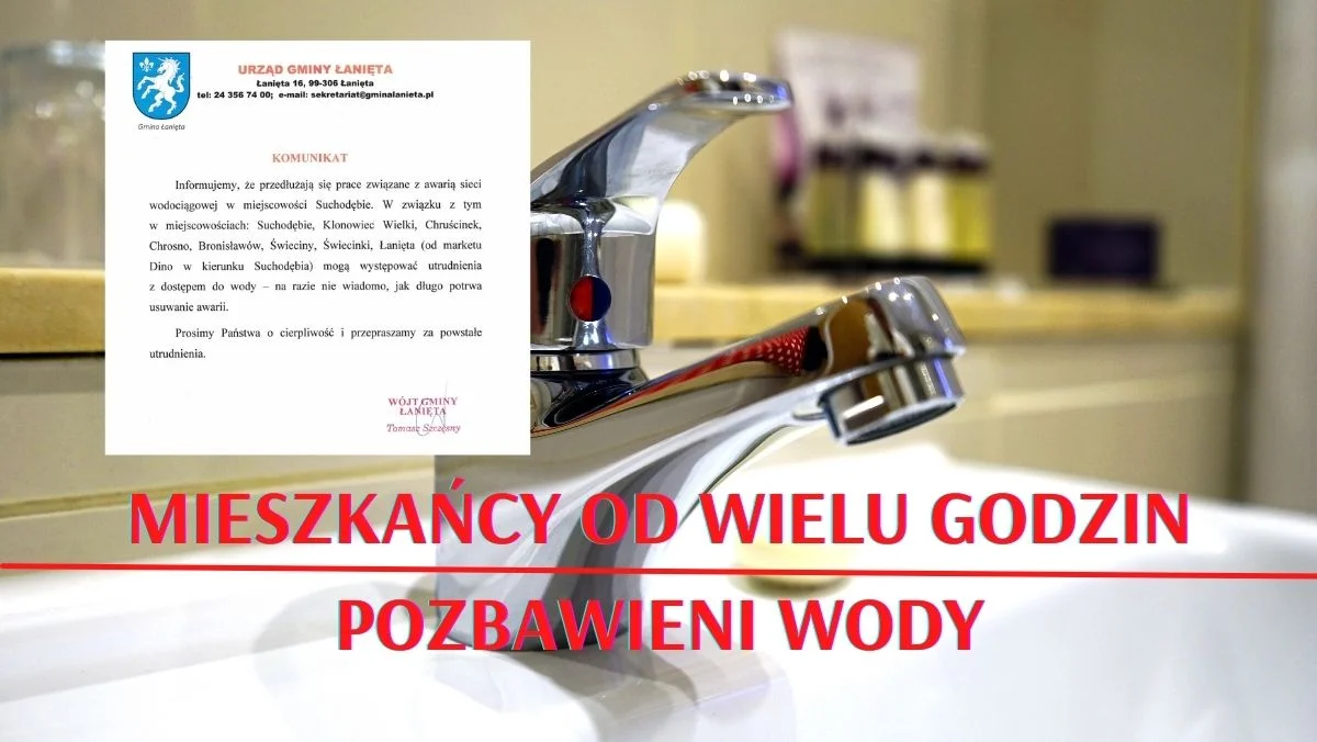 Mieszkańcy od wczoraj bez dostaw wody. "Nie wiadomo jak długo to potrwa" - Zdjęcie główne