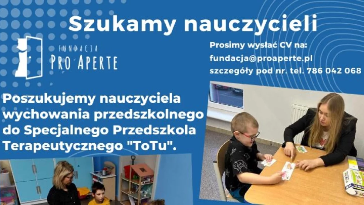 Szukamy nauczycieli - Fundacja Pro Aperte - Zdjęcie główne