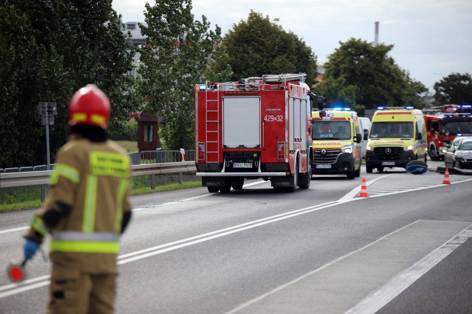 Na ul. Sklęczkowskiej w Kutnie doszło do wypadku z udziałem dwóch osobówek