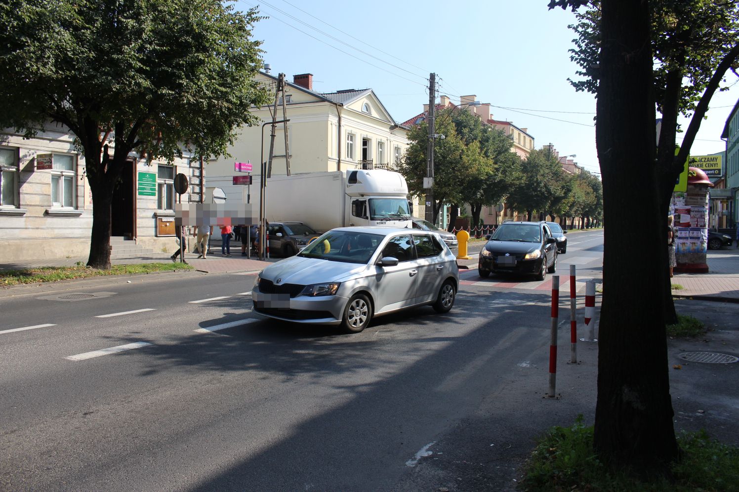 Kolizja na skrzyżowaniu ul. Barlickiego i Długosza w Kutnie