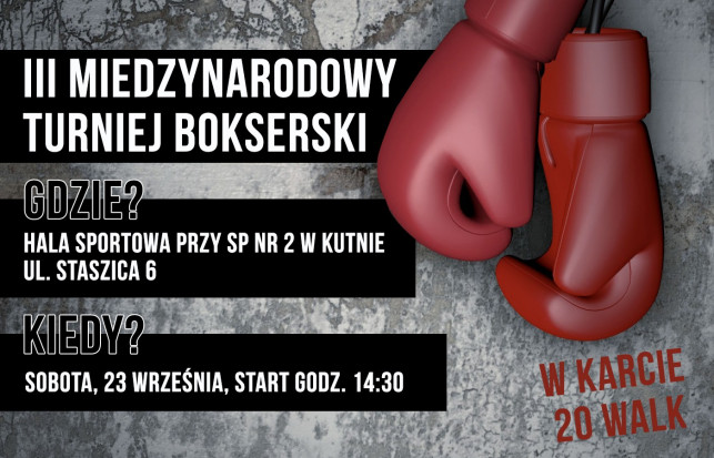 Zapraszamy na turniej bokserski - Zdjęcie główne