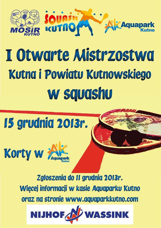  I Otwarte Mistrzostwa Kutna i Powiatu Kutnowskiego w squashu - Zdjęcie główne