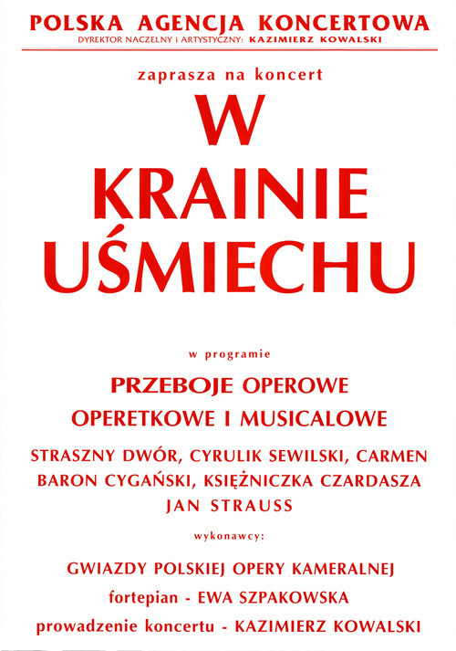 Koncert &quot;W krainie uśmiechu&quot; - Zdjęcie główne