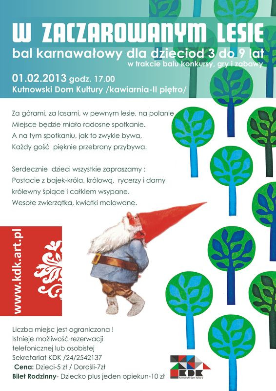 Bal karnawałowy "W zaczarowanym lesie" - Zdjęcie główne