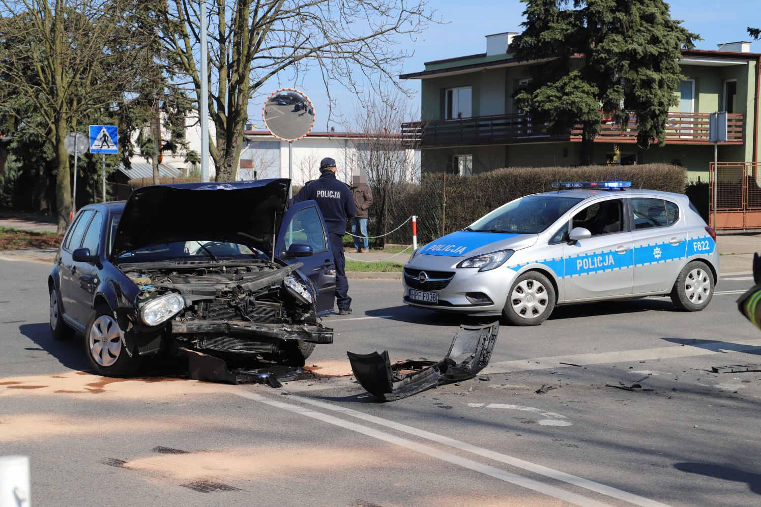 Do zdarzenia z udziałem dwóch aut doszło w Kutnie na skrzyżowaniu Północnej z Kasztanową