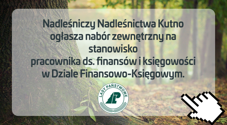 Nadleśnictwo w Kutnie szuka pracownika - Zdjęcie główne