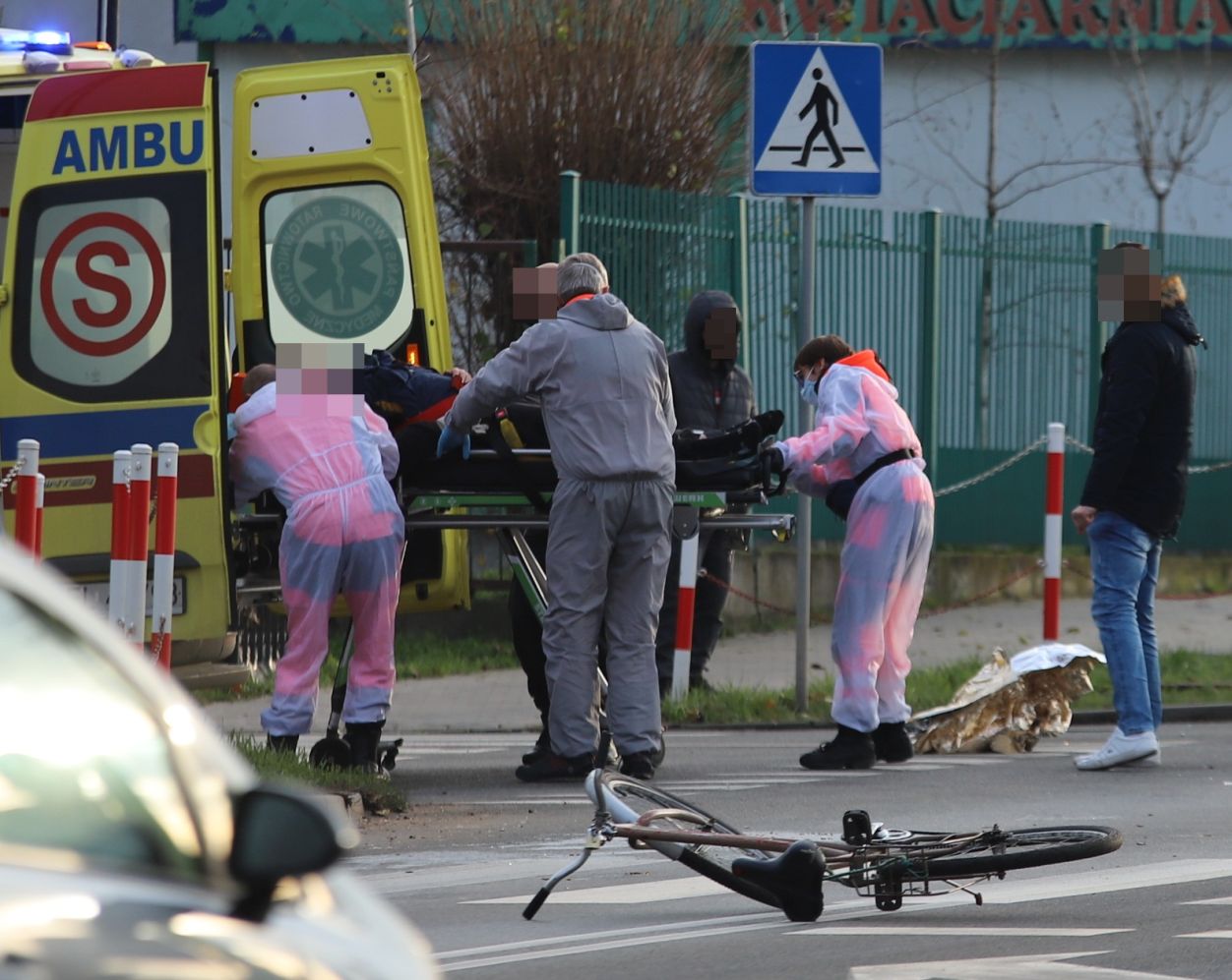 Kutno: wypadek z udziałem samochodu osobowego i rowerzysty