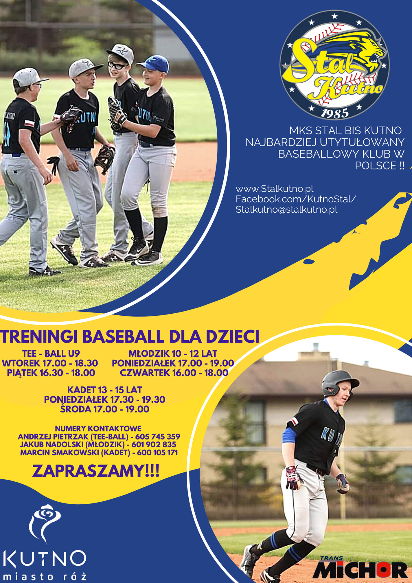 Chcesz trenować baseball? Dołącz do Stali Kutno