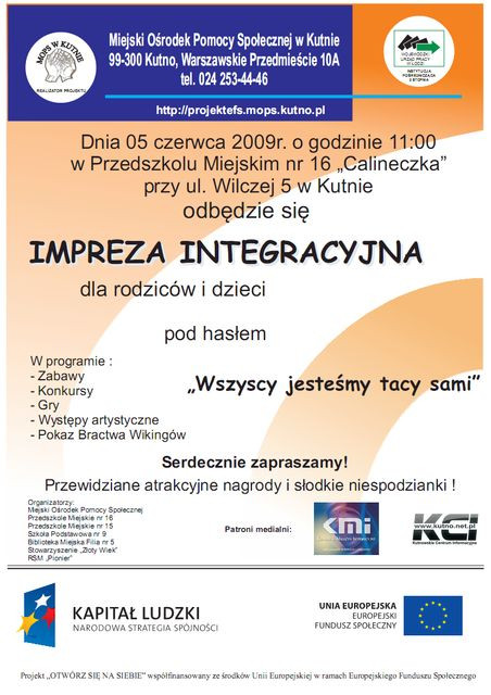 Impreza dla dzieci i rodziców w &quot;Calineczce&quot; - Zdjęcie główne